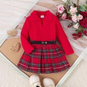 2 Button Long Sleeve Skirt